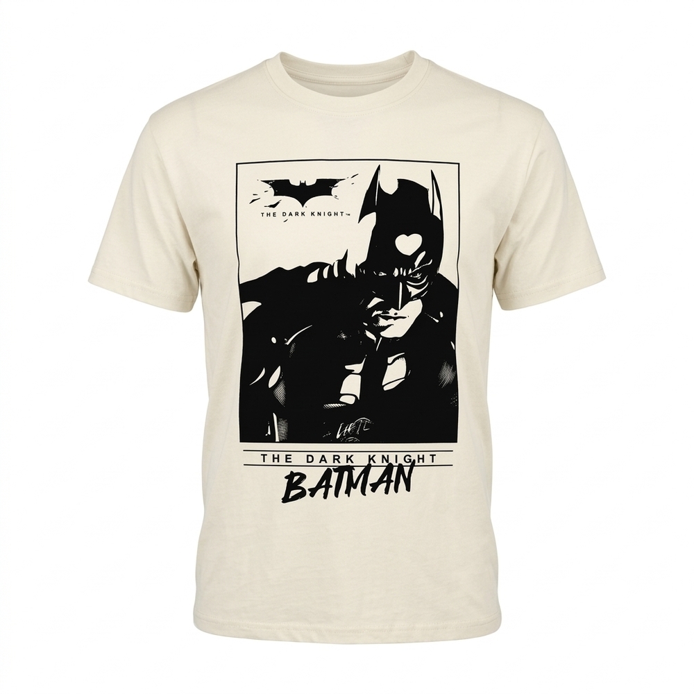 DC Comics Batman The Dark‎ Knight Graphic Tee - Cream & Black